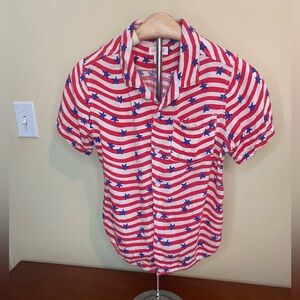 Cat and Jack Boy’s size 6/7 Patriotic Button Up Shirt